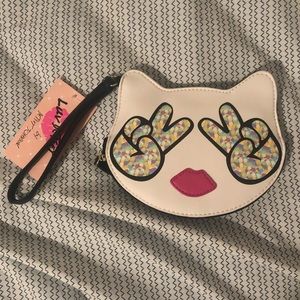 Luv Betsey by Betsey Johnson Peace Kitten Clutch!
